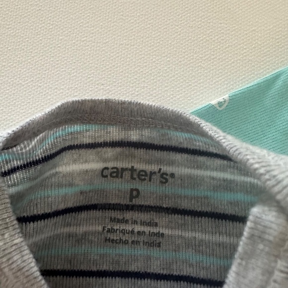 Carter’s Preemie Baby Boy Polar Bear Footie Bodysuit Pants Set Outfit NWT - Picture 5 of 5